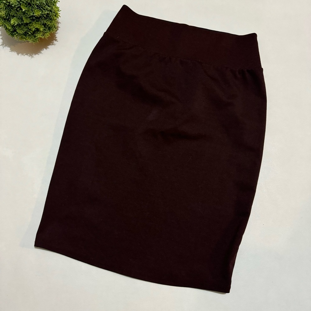 Apt 9 Long Modest Maroon Red Stretch Knee Length Pencil Skirt Women’s Size Small
